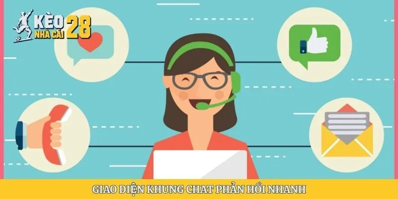 Giao diện khung chat phản hồi nhanh