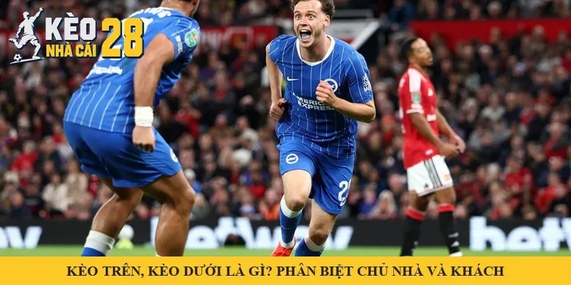 Cầu thủ ăn mừng giữa sân – minh hoạ kèo trên kèo dưới